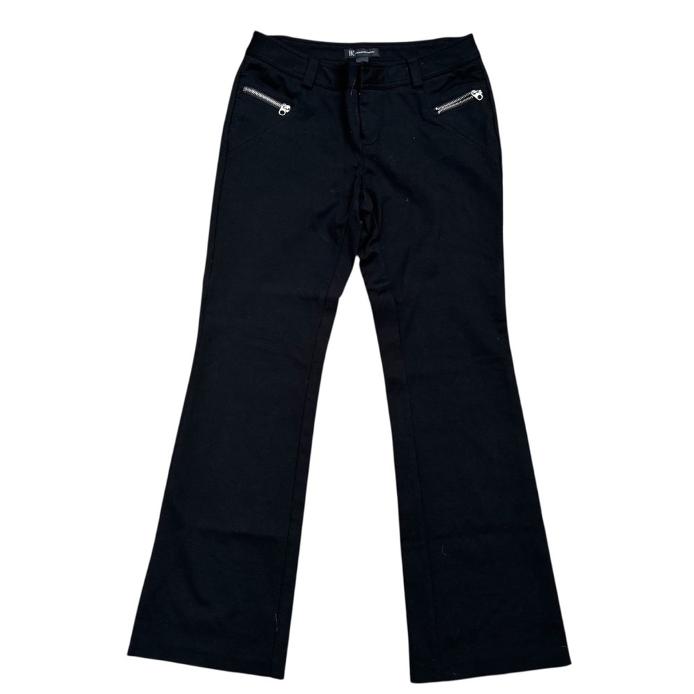 INC International Concepts Black Flare Pants with Wide Leg Size 4